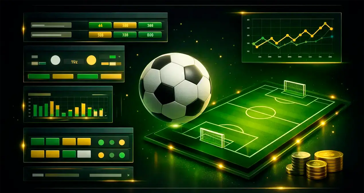 Guia completo sobre mercados de apostas esportivas em 2025 com dashboard digital mostrando odds e opções de apostas